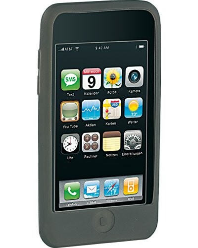 Etui En Silicone Noir Pour Ipod Touch 2G
