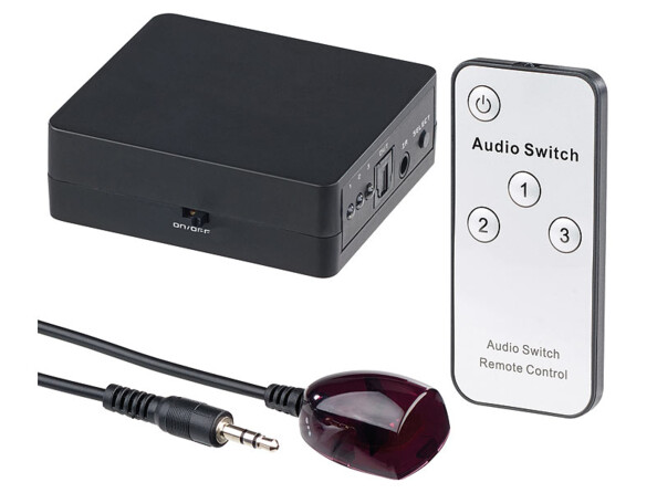 répartiteur audio hub pour toslink fibre optique avec télécommande commutateur chaine hifi home cinema
