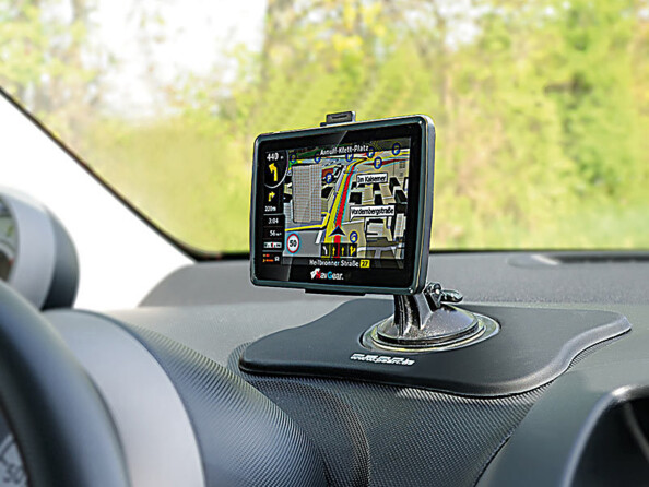 Support GPS col de cygne avec socle autoadhésif pour ventouse