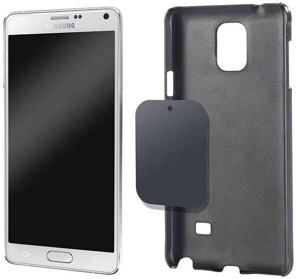 Plaque métalique insérée entre le smartphone et sion étui