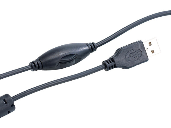Commande integres sur le cable USB d'une longueur du câble 120 cm