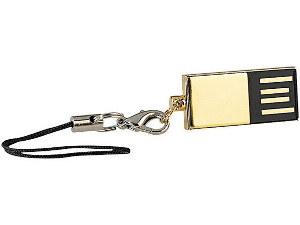 Clé USB 2.0 étanche super-slim ''Gold'' - 64 Go PConKey