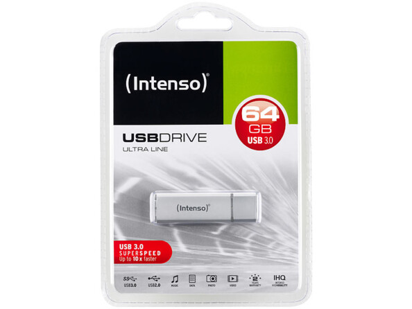 Clé USB Ultra Line 64 GB USB 3.0 argent