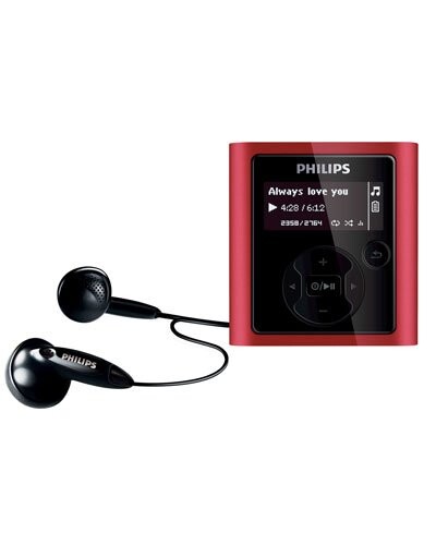 Lecteur MP3  4 Go Philips ''Gogear Raga'' Rouge & Noir