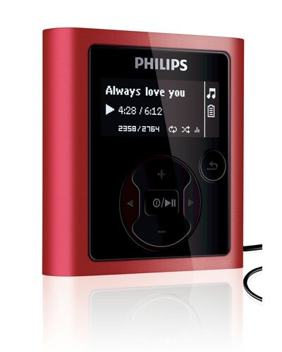 Lecteur MP3 4 Go Philips ''Gogear Raga'' Rouge & Noir