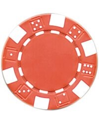 Lot de 25 Jetons de jeu de Dice (Rouge/Blanc)