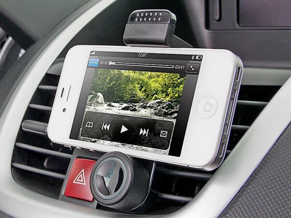 Support universel de smartphone pour grille de ventilation