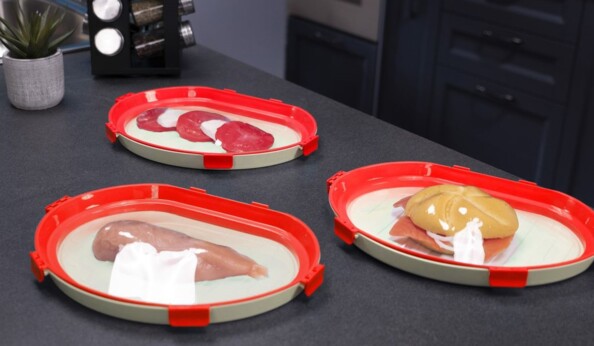 Mise en situation des plateaux de conservation Clever Tray ovals.
