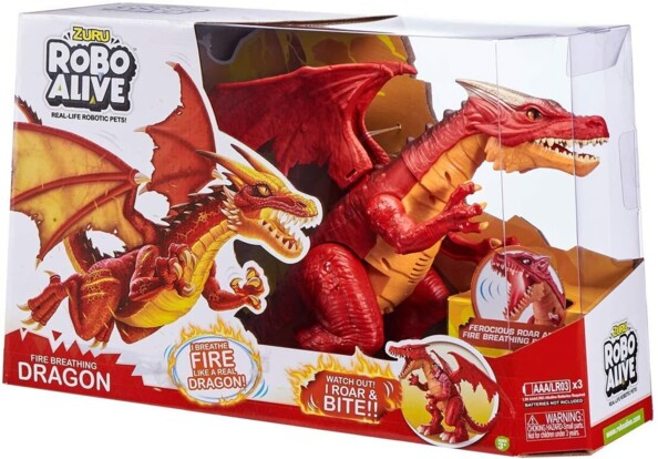 Emballage du dragon rouge Robo Alive.