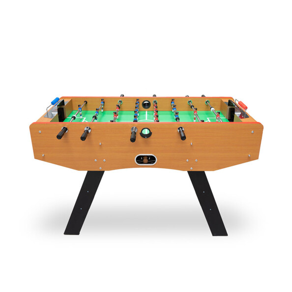 Babyfoot de bistrot coloris chêne vu de côté