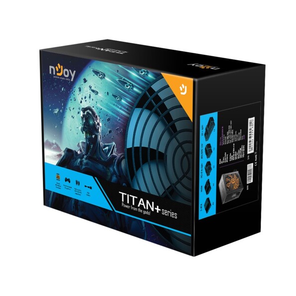 Packaging du bloc d'alimentation Titan+ 700 W 80+ Bronze.