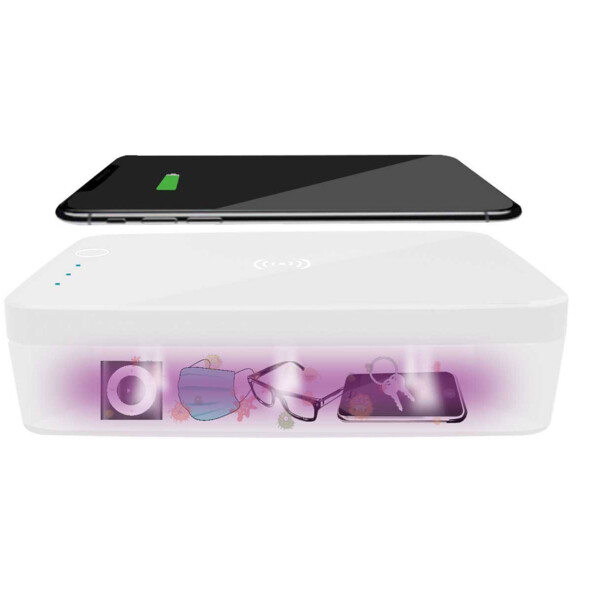 Boîtier de stérilisation UV avec chargeur Qi 10 W