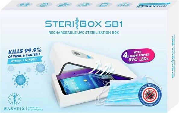 Packaging du boîtier de stérilisation UV-C SteriBox SB1.