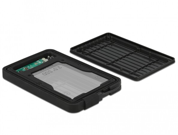 Le boîtier de protection étanche Delock fait pour les disques durs externes.