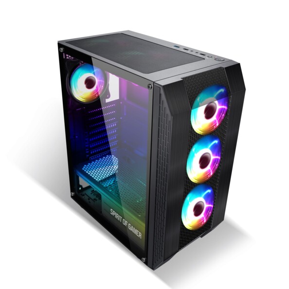 Le panneau latéral transparent sur le boîtier PC Rogue VI.
