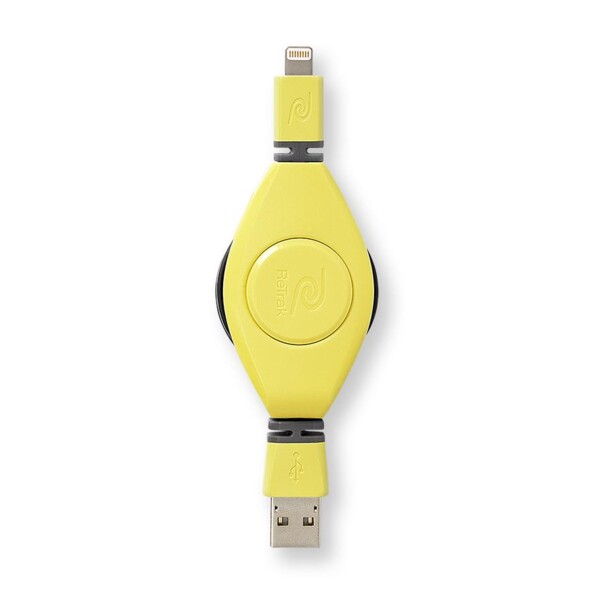 ReTrak Etltusbye réctractable charge et de synchronisation Lightning cable jaune