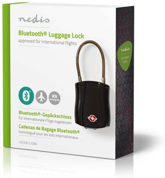 La boîte du cadenas bluetooth Nedis.