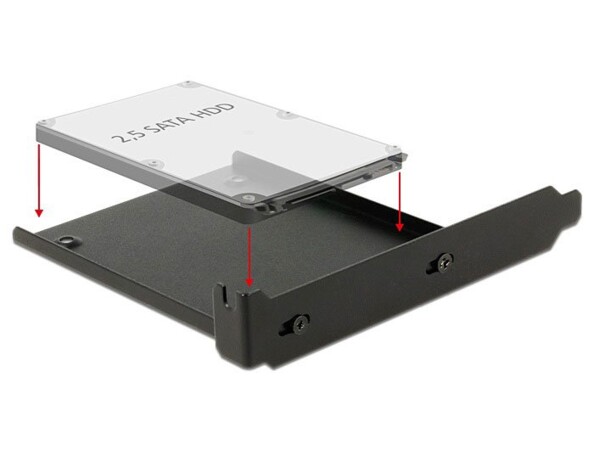 Cadre de montage pour disque 2,5'' dans slot PCI Delock