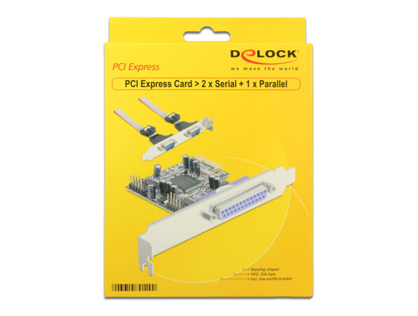 Carte contrôleur PCI express 2 série / 1 parallèle Delock