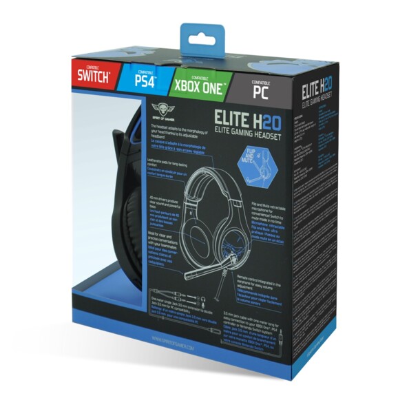 Emballage du casque Gaming ELITE H20 Suza International.