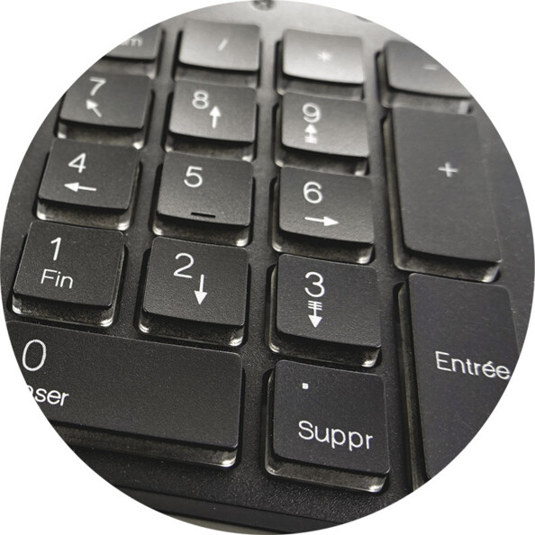 Les touches silencieuses du clavier USB lumineux General Keys.