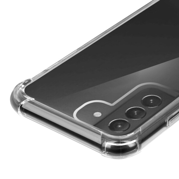 Les contours renforcés de la coque Akashi transparente pour Samsung Galaxy S21+.