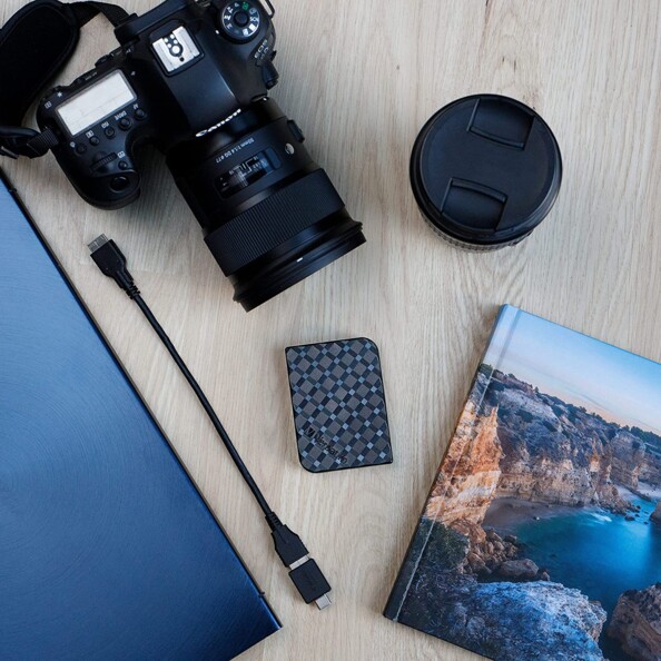 Disque SSD Verbatim Store'n'Go Mini facile à transporter.