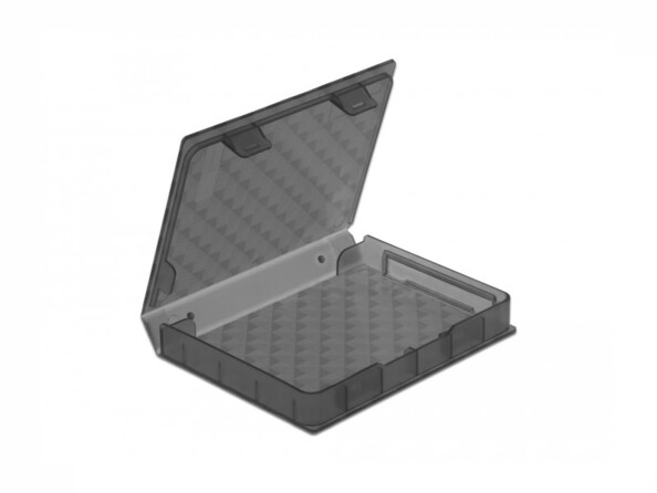 Boîtier pour ranger et transporter un disque dur 2.5" jusqu'à 9,5 mm de hauteur.