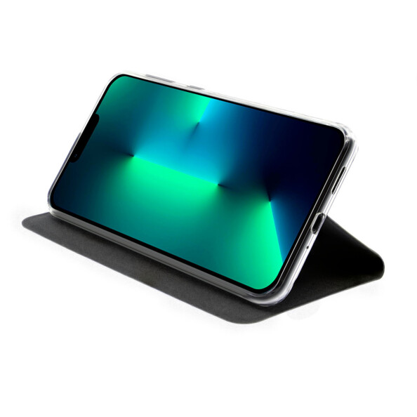 Etui folio pour iPhone 13 pro avec porte carte vue en mode support