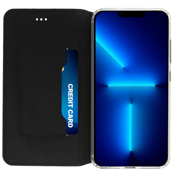 Etui folio pour iPhone 13 Pro Max avec porte carte vue ouvert