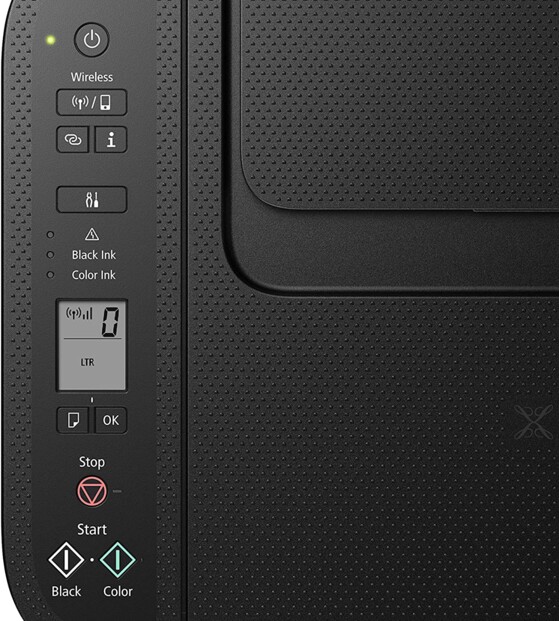 Le panneau de commandes de la Pixma TS3450.