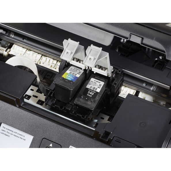 Le réservoire à cartouches de l'imprimante Canon Pixma TS5150.