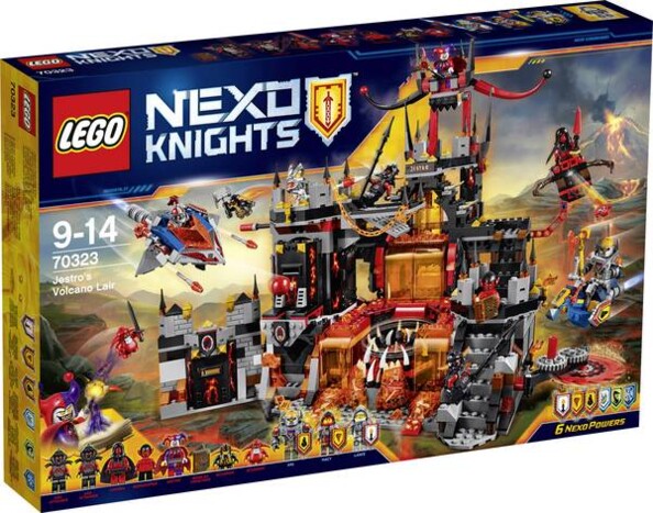 Packaging Le repaire volcanique de Jestro 70323 LEGO Nexo Knights.