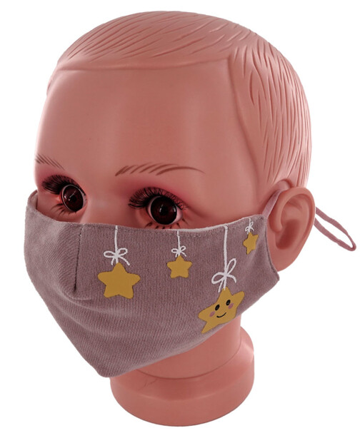 Masque de protection en coton pour enfant - Étoiles