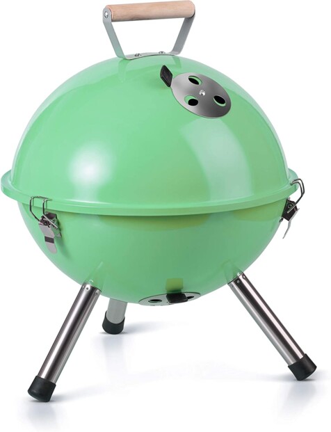Mini barbecue à charbon Gastrolux vert.
