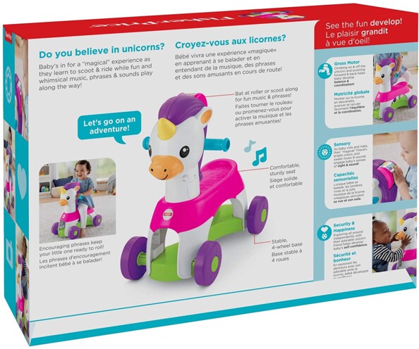 L'emballage de la Licorne Balade musicale de Fisher Price.