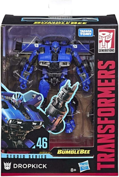 Robot transformers Deluxe Dropkick Voiture AMC Javelin 1974 vue de la boîte