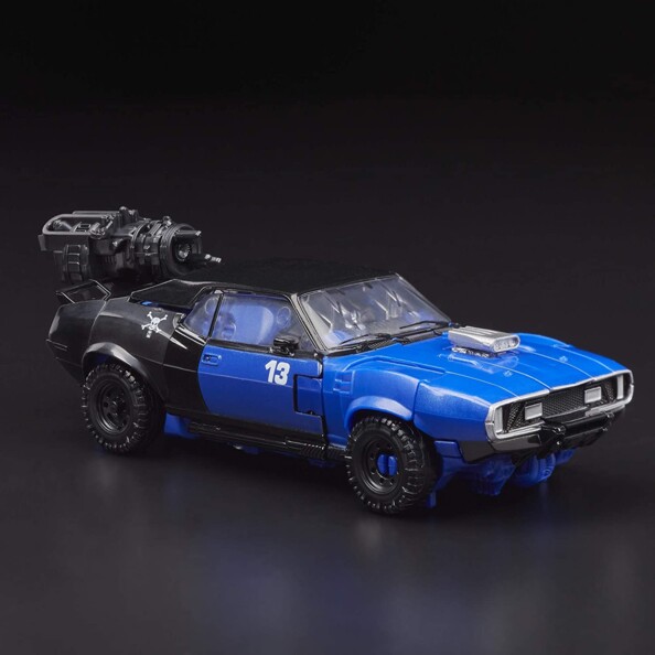 Robot transformers Deluxe Dropkick Voiture AMC Javelin 1974 vue en mode voiture avec canon