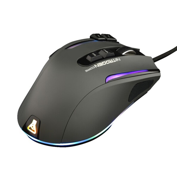 Vue de haut sur la souris gaming Kult Nitrogen CORE.