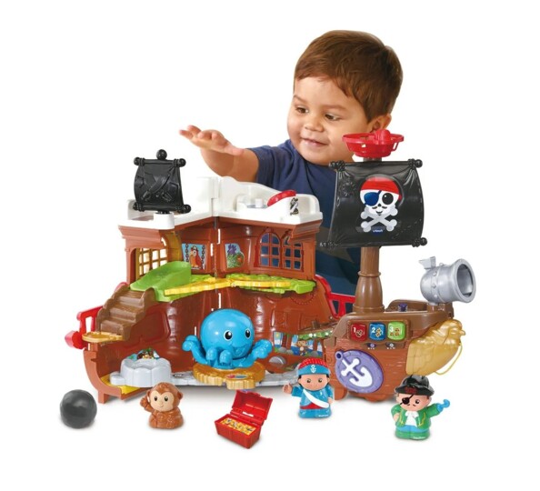 Le super bateau pirate Tut Tut Copains ce transforme en île aux pirates.