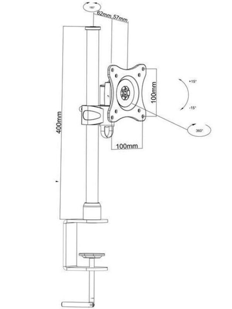 Notice de montage du support de table VESA Goobay pour écran de 13" à 27".