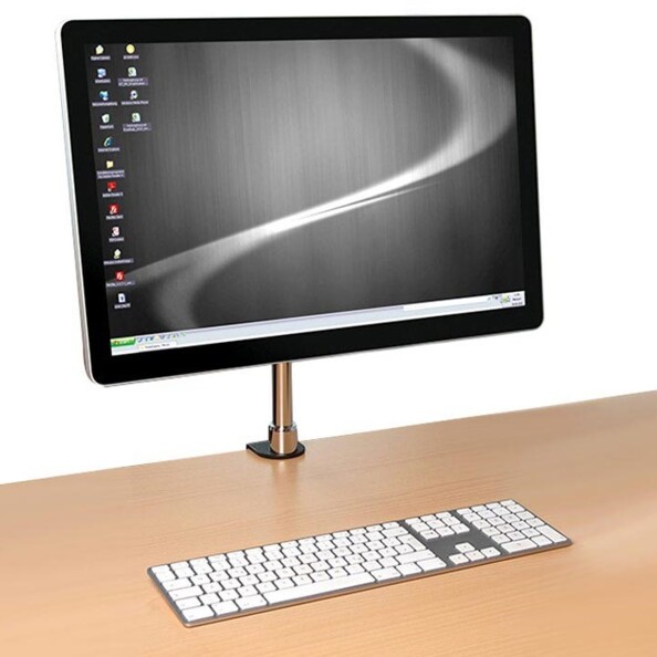 Mise en situation du support de table VESA ScreenFlex avec bras pour écrans de 13" à 27".