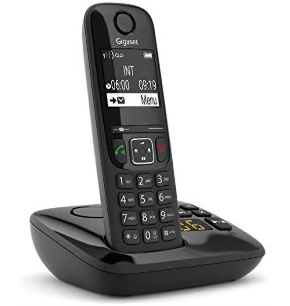 Téléphone fixe Gigaset AS690A Solo noir.