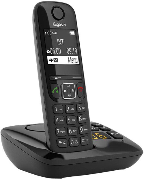 Téléphone fixe Gigaset AS690A Solo noir.