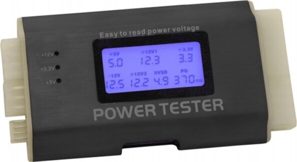 Testeur d'alimentation électrique avec écran LCD DeLock