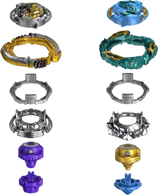 2 toupies Beyblade Burst Quad Drive