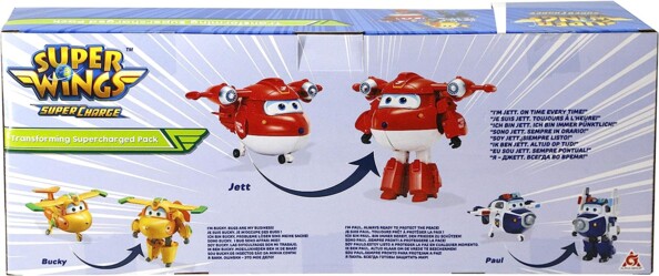 Dos de l'emballage du coffret 3 figurines Super Wings