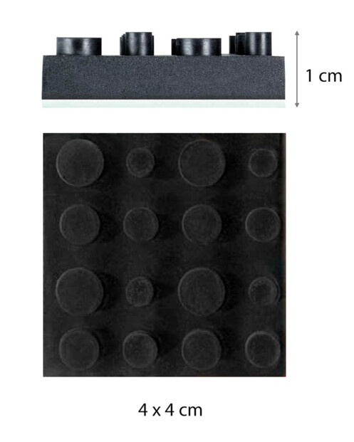 4 Pieds carrés antivibrations