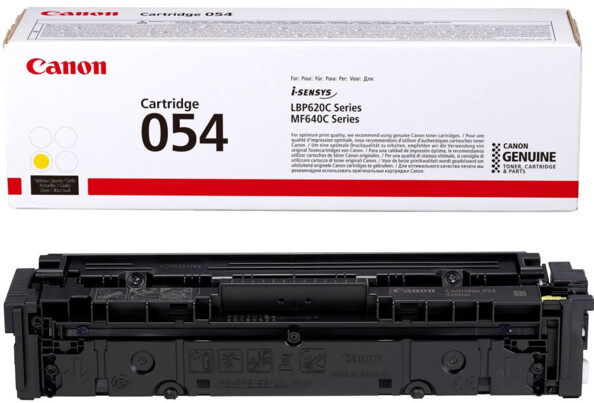 Cartouche toner originale n° 054 couleur jaune, réf. Canon 3021C002