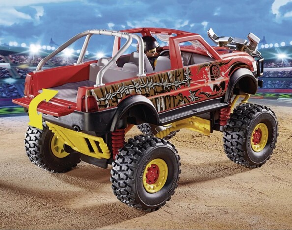 ouverture coffre Véhicule tout-terrain playmobil spécial cascade